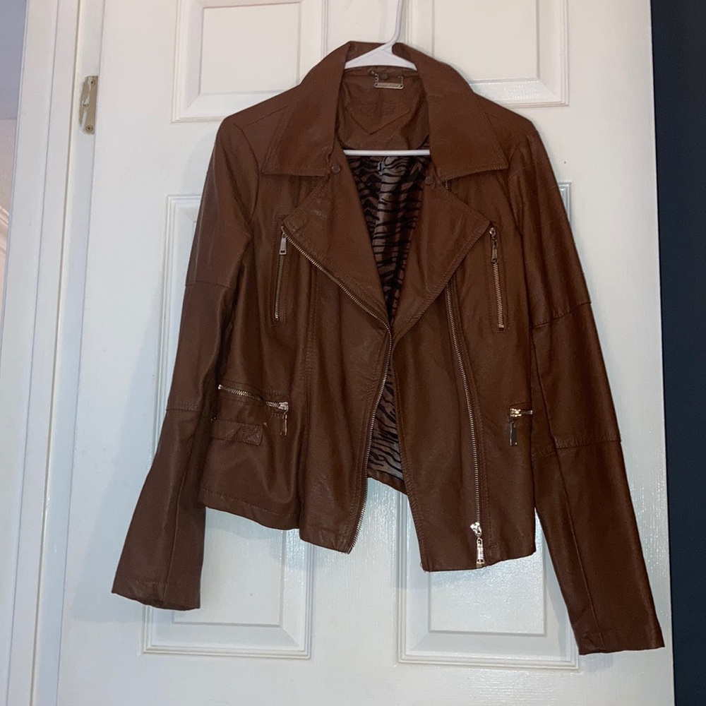 Brown Faux Leather jacket